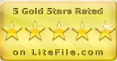 5 gold stars on LiteFile.com