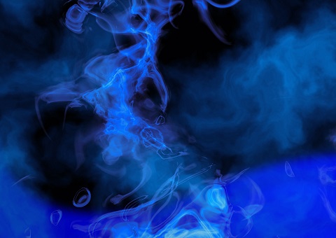 A picture of blue smoke