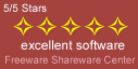 5 stars on Freeware Shareware Center